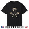 Vintage Pirate Black Cat Crossbones Halloween Shirt
