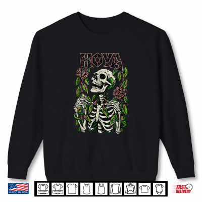 Sweatshirt Women Hoya Vine Skeleton Plant Gothic Botanical Cottagecore Shirt