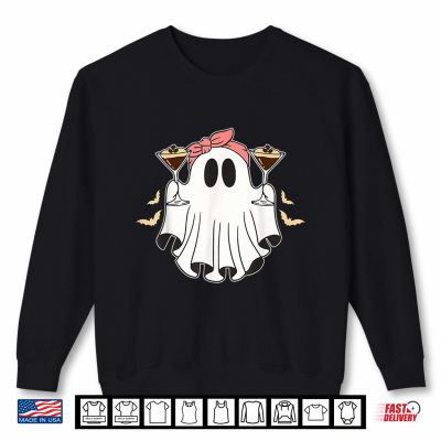 Sweatshirt Cute Halloween Ghost Holding An Espresso Martini Shirt