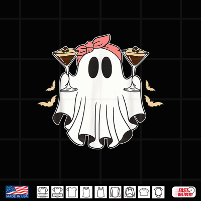 Design Cute Halloween Ghost Holding An Espresso Martini Shirt