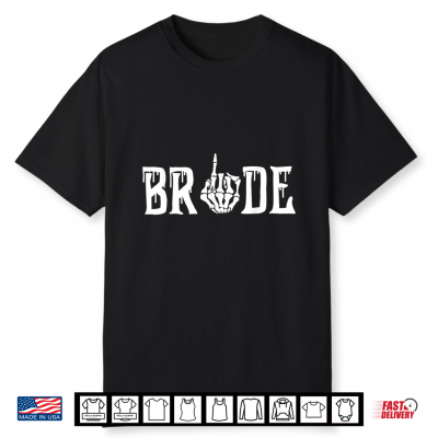 Gothic Skeleton Bride Wedding Just Married Spooky Halloween Shirt