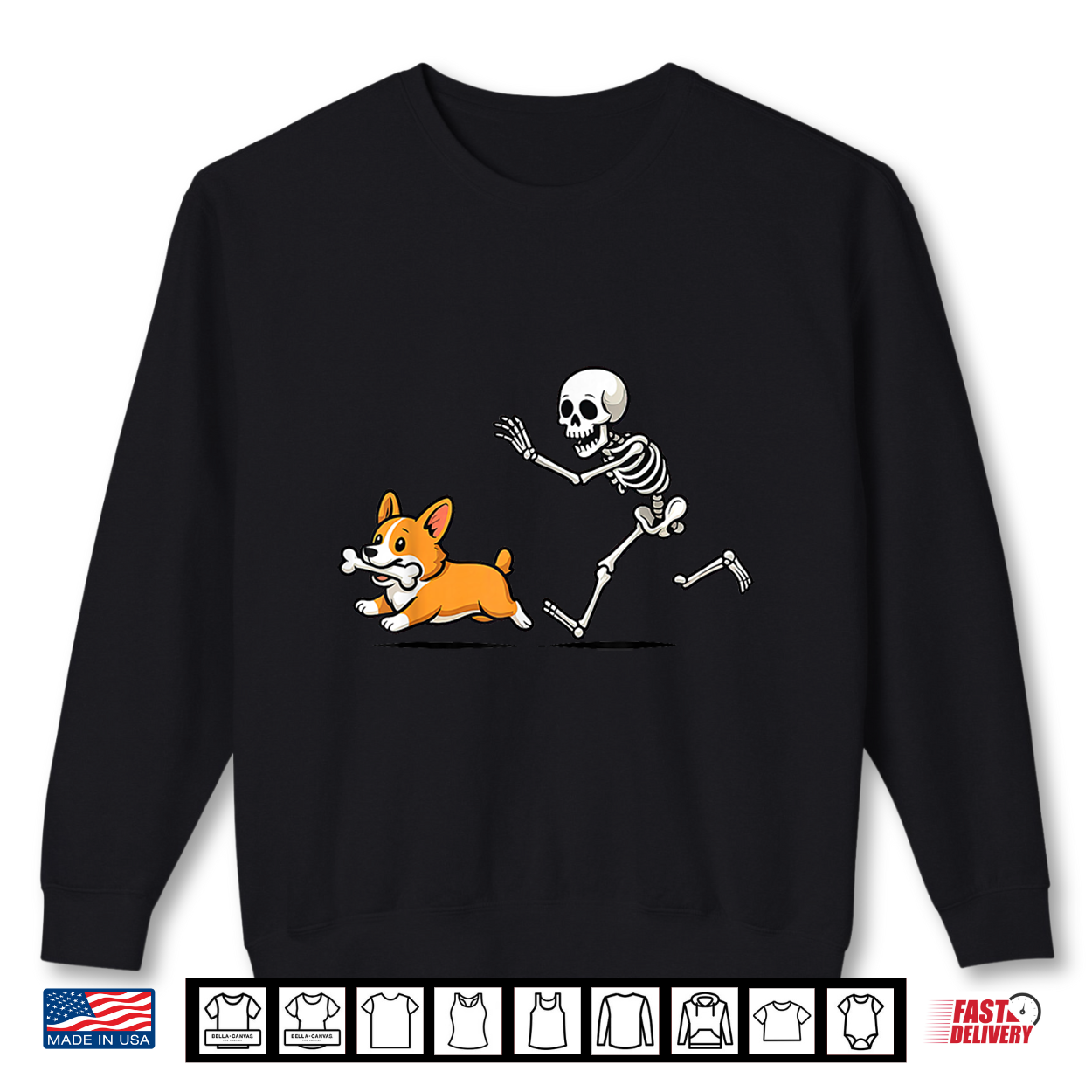 Funny Skeleton Chasing Corgi Halloween Dog Mom Pet Lover Shirt Funny Skeleton Chasing Corgi Halloween Dog Mom Pet Lover Shirt