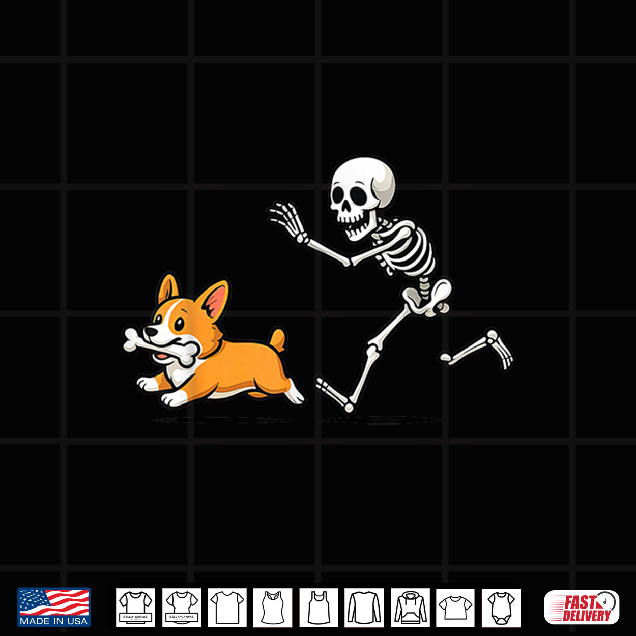 Funny Skeleton Chasing Corgi Halloween Dog Mom Pet Lover Shirt Funny Skeleton Chasing Corgi Halloween Dog Mom Pet Lover Shirt