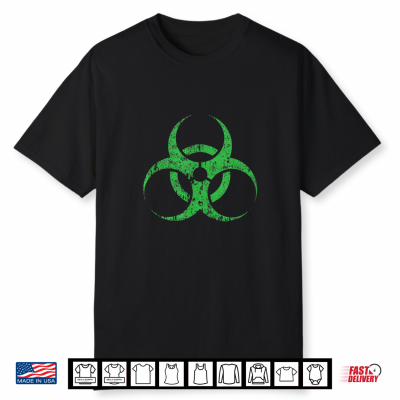 Green Biohazard Symbol Funny Halloween Shirt