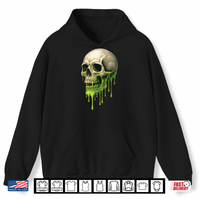 Hoodie Halloween Melting Skull Shirt