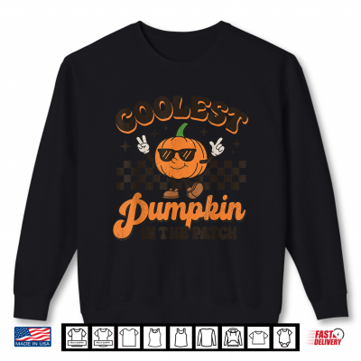 Sweatshirt Groovy Coolest Pumpkin In The Patch Halloween Shirt