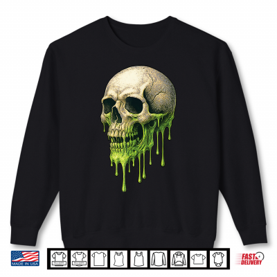Sweatshirt Halloween Melting Skull Shirt