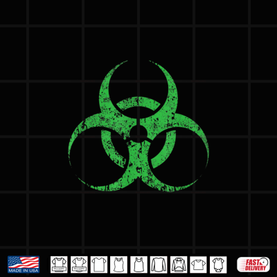 Design Green Biohazard Symbol Funny Halloween Shirt