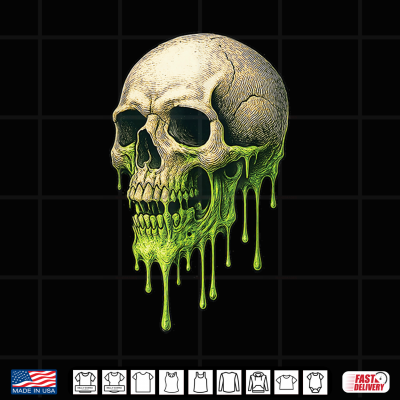 Design Halloween Melting Skull Shirt