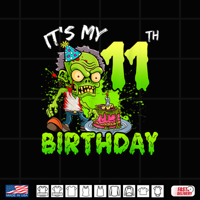 Design Its My 11th Birthday Zombie Lover Shirt