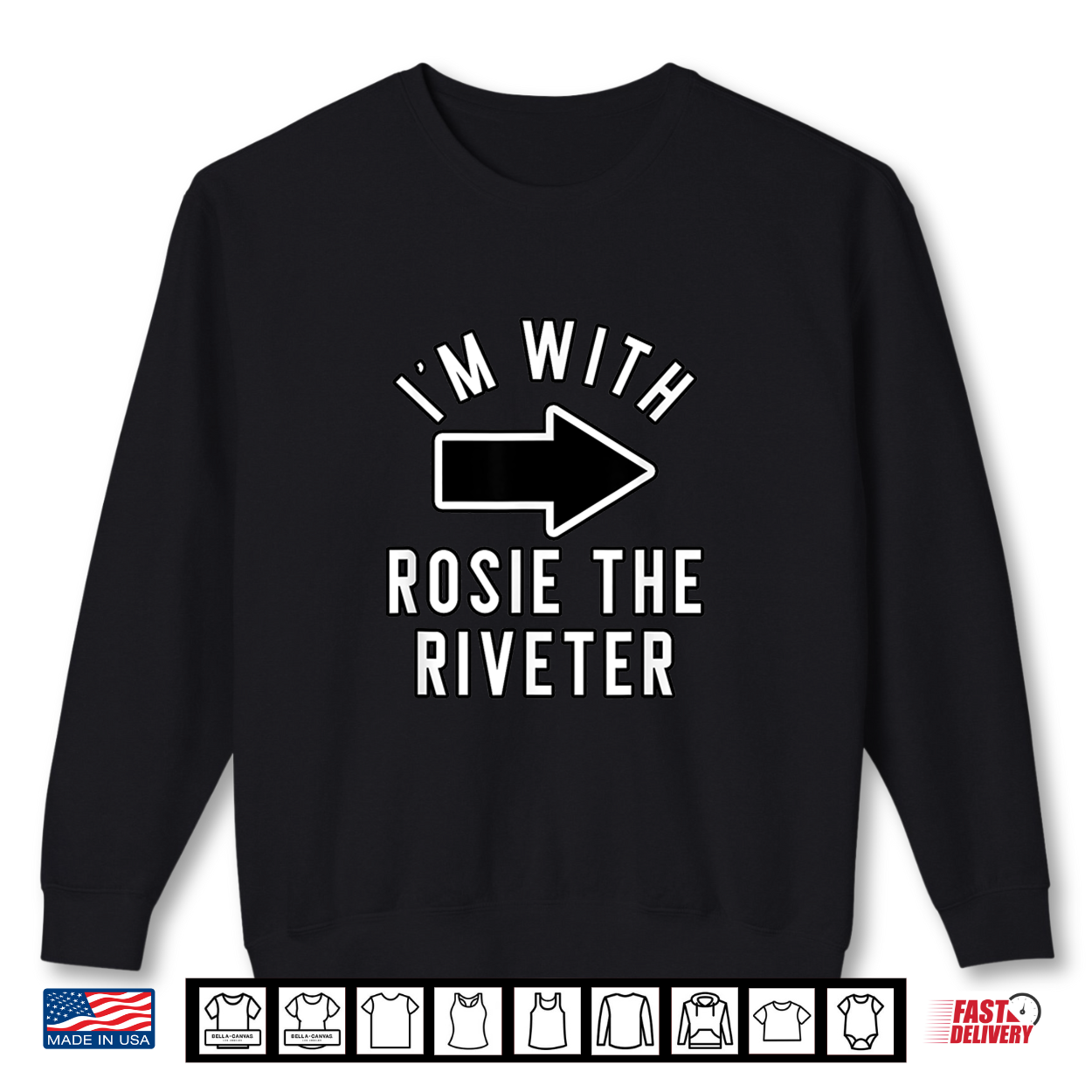 Couples Halloween Costume Shirts I’M With Rosie The Riveter Shirt
