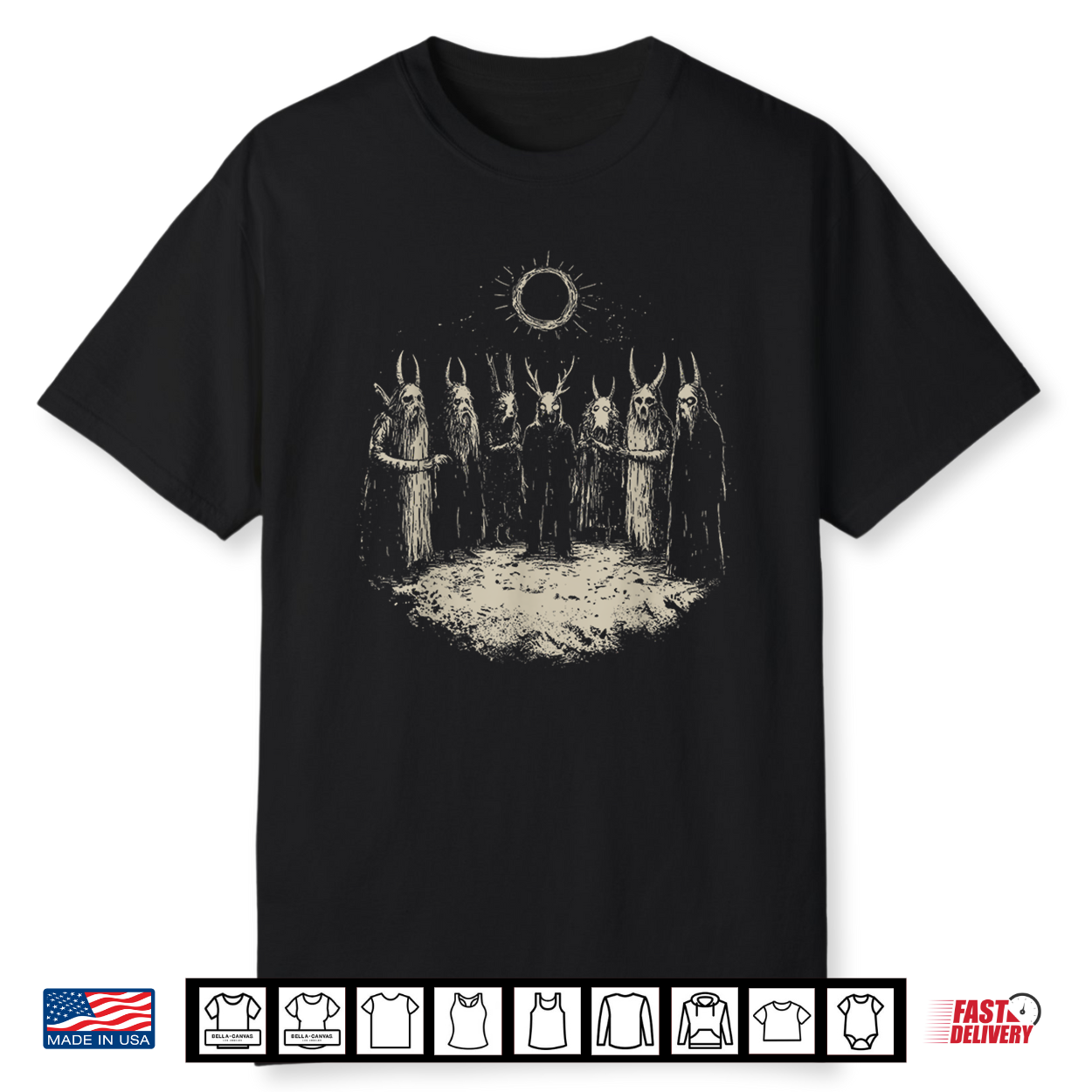Creepy Weirdcore Baphomet Blackcraft Goth Halloween Shirt