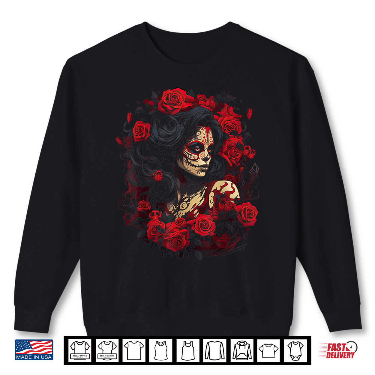 Cute Sugar Woman Day Of The Dead Pink Girl Shirt Cute Sugar Woman Day Of The Dead Pink Girl Shirt