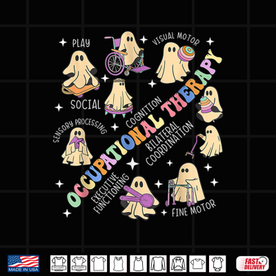 Ot Occupational Therapy Therapist Halloween Spooky Ota Ghost Shirt 4 Design OT Occupational Therapy Therapist Halloween Spooky OTA Ghost Shirt