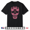 Pink Flamingo Skull Breast Cancer Awareness Halloween Women Shirt