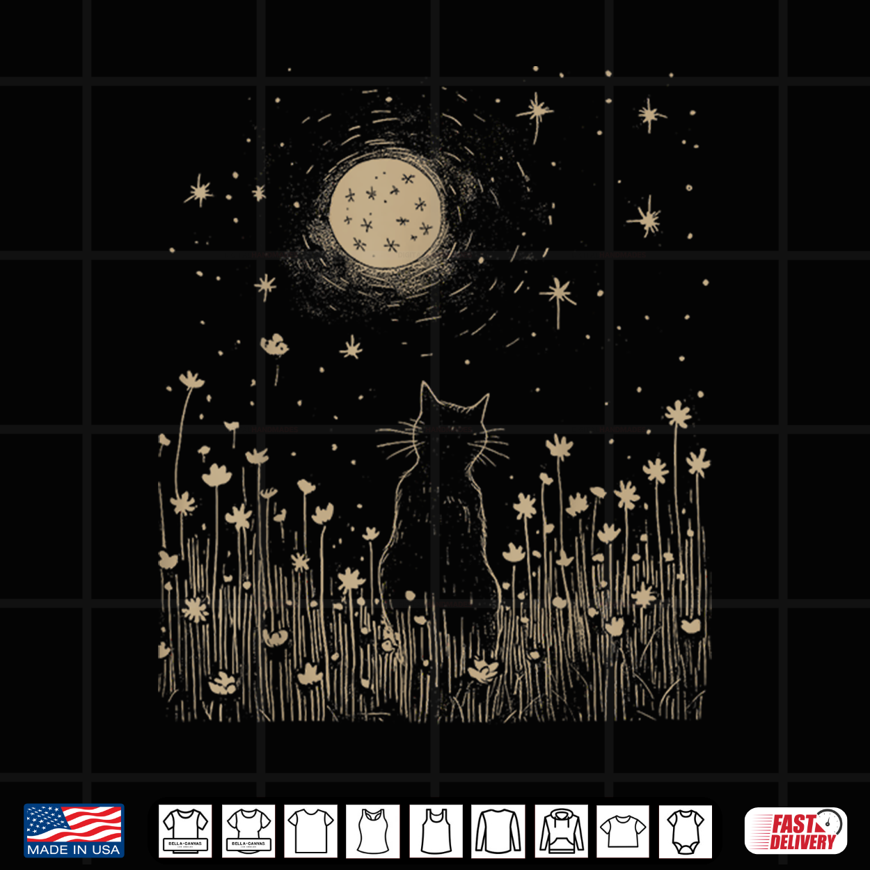 Floral Black Cat Moon Halloween Cottagecore Aesthetic Shirt Floral Black Cat Moon Halloween Cottagecore Aesthetic Shirt