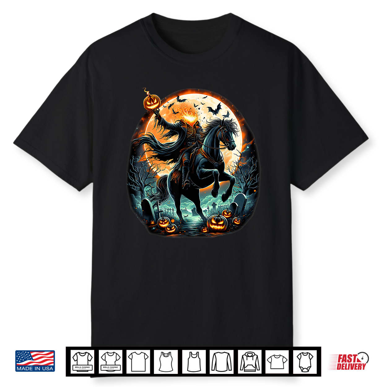 Pumpkin Headless Horseman Scary Halloween Shirt Pumpkin Headless Horseman Scary Halloween Shirt