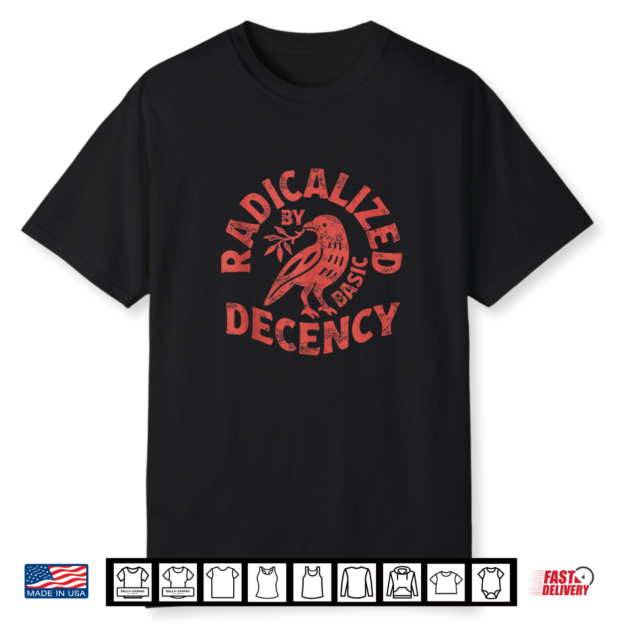 Radicalized By Basic Decency Resist Boho Floral Women Shirt