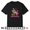 Funny Summerween Skeleton Floating In Flamingo Beach Summer Shirt