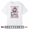 Funny Just Waiting For Halloween Skeleton Spooky Summer Shirt