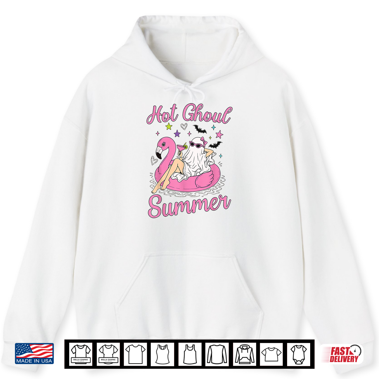 Spooky Girly Ghost Summerween Hot Ghoul Summer Halloween Shirt