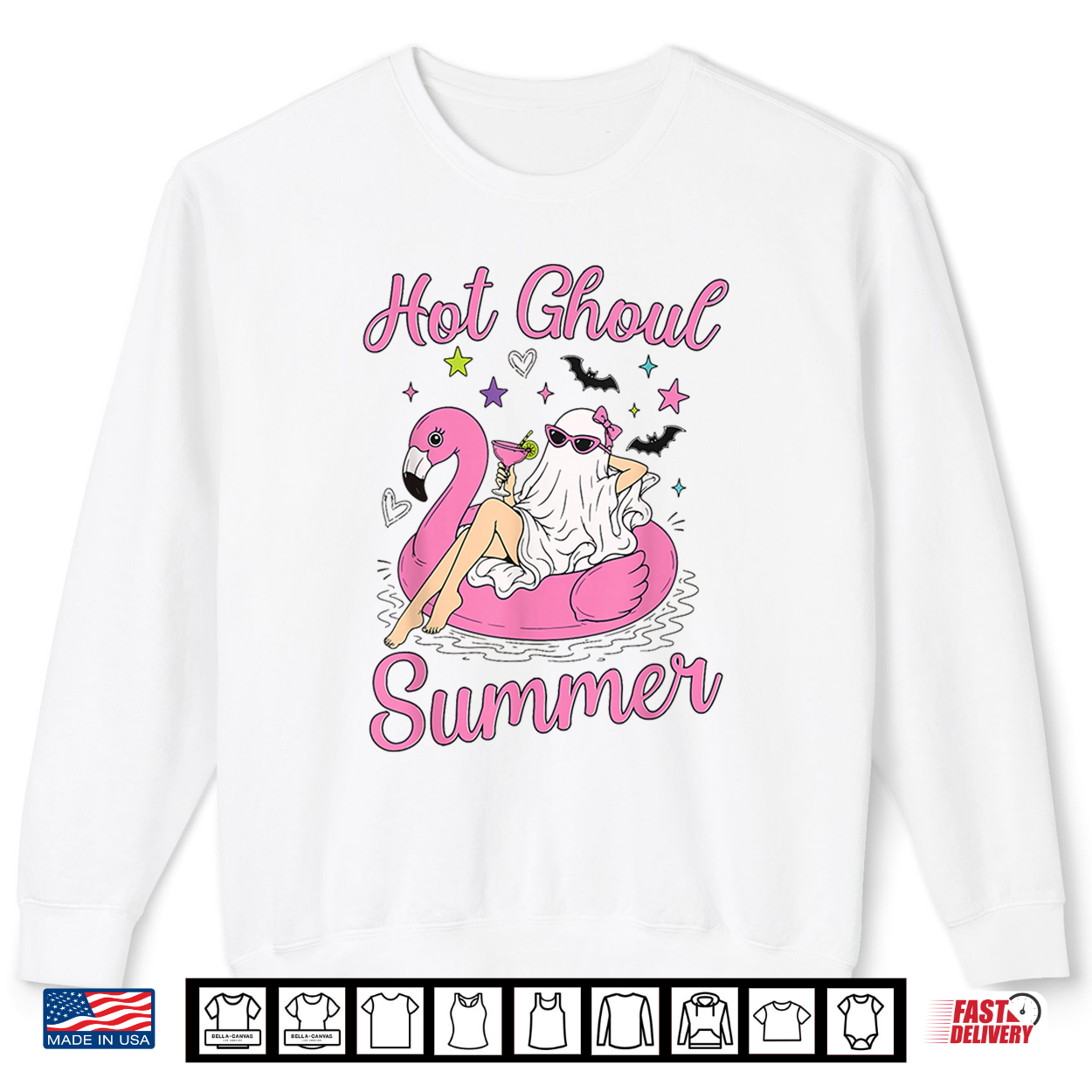Spooky Girly Ghost Summerween Hot Ghoul Summer Halloween Shirt