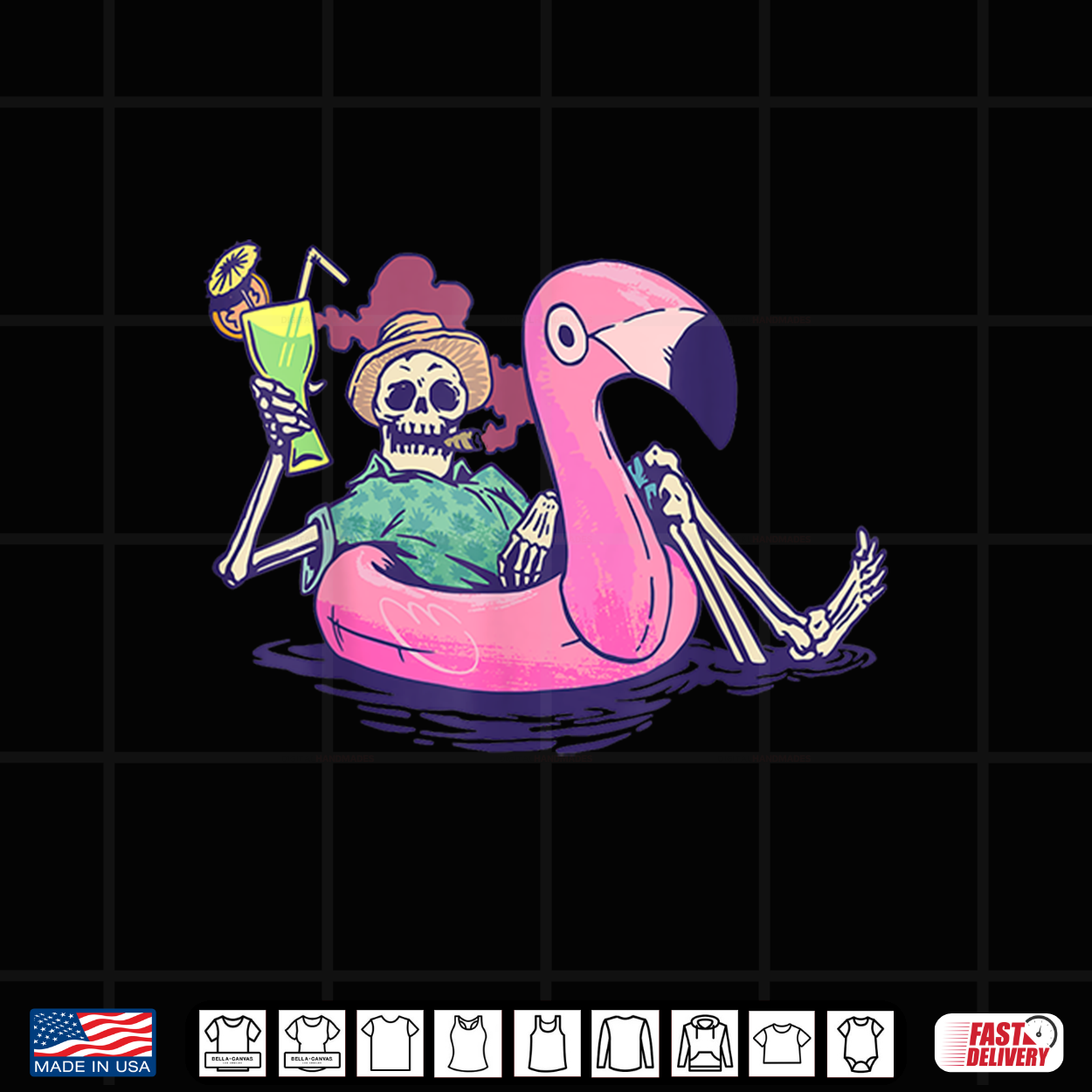 Summerween Vibes Skeleton Pool Flamingo Summer Halloween Shirt Summerween Vibes Skeleton Pool Flamingo Summer Halloween Shirt