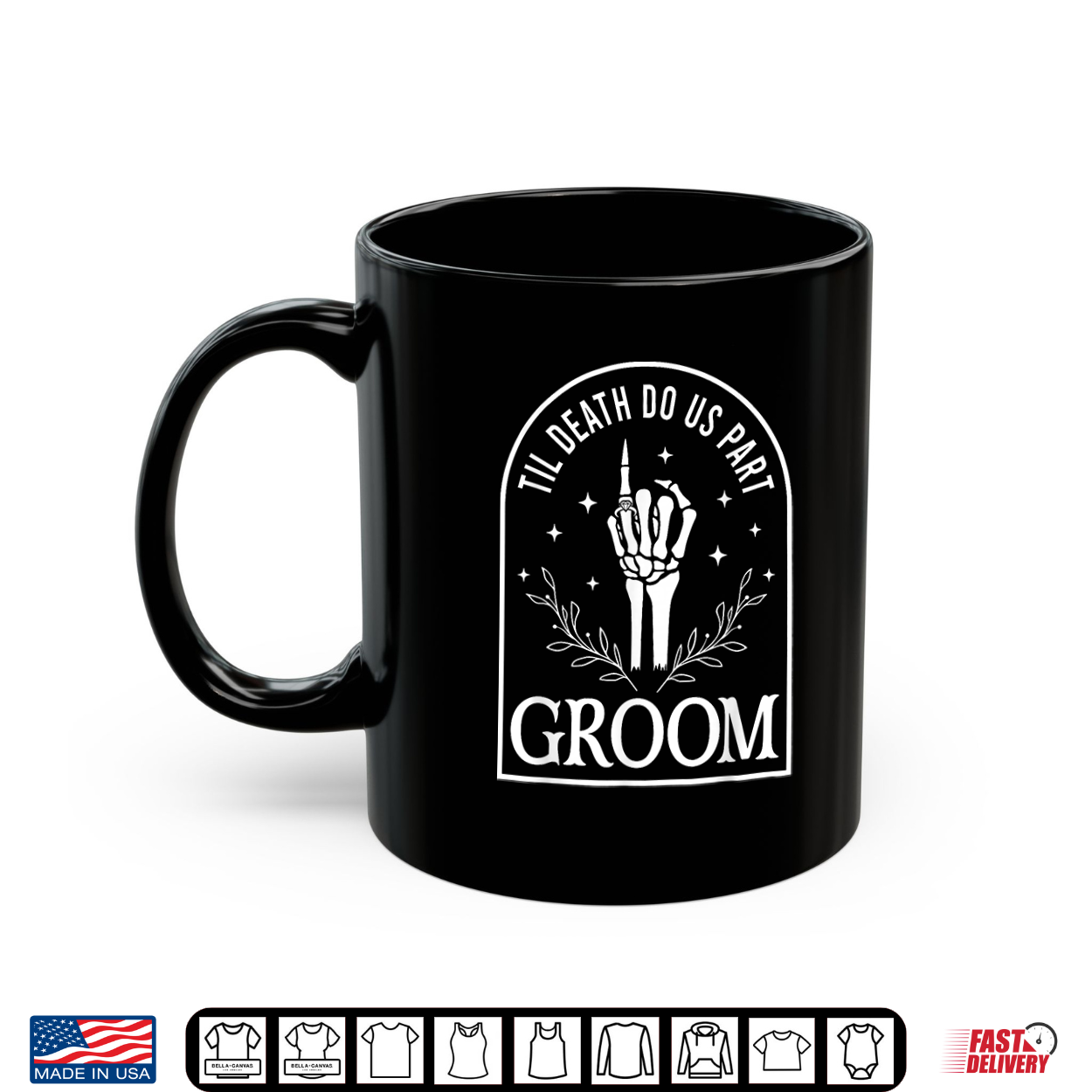 Groom Bride Til Death Do Us Part Skeleton Gothic Halloween Shirt
