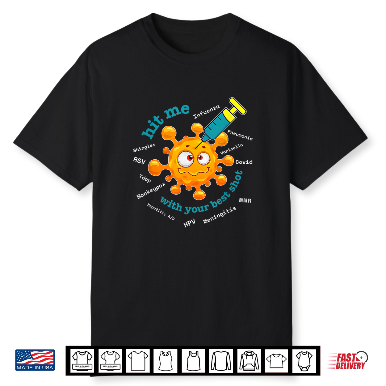 Hit Me With Your Best Shot Pharmacist Pharmacy Tech Nurse Shirt