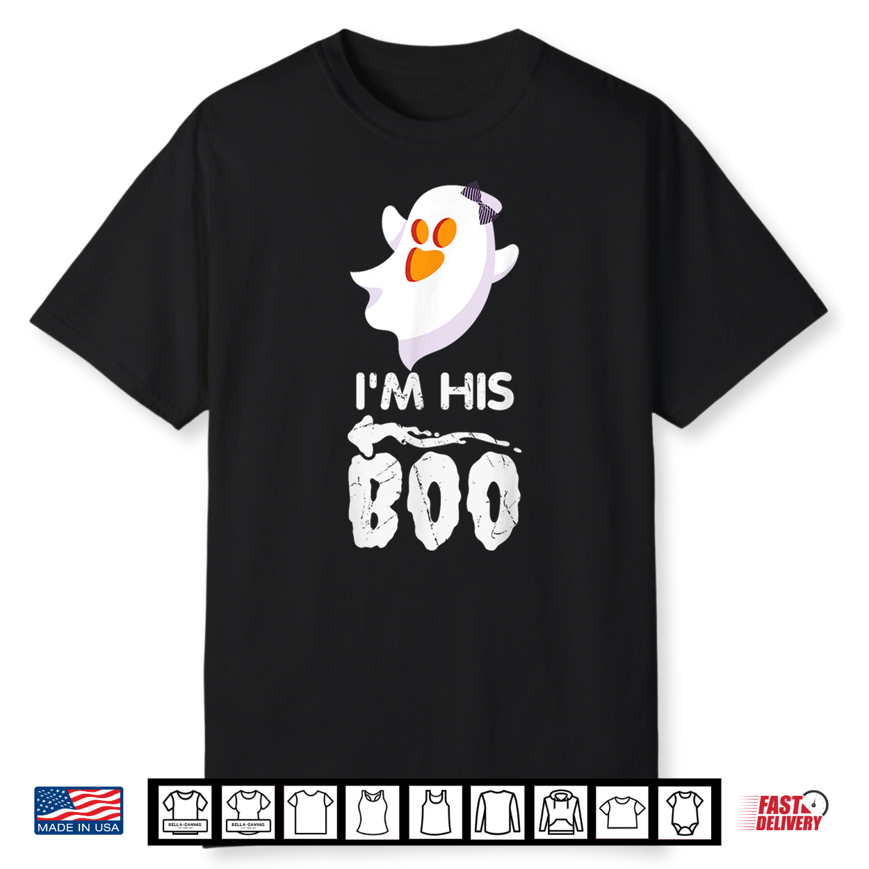 I’M His Boo Halloween Ghost Matching Couple For Her Cute Shirt