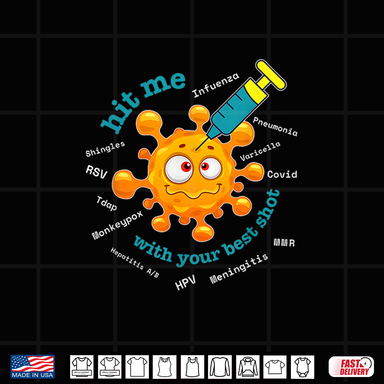 Hit Me With Your Best Shot Pharmacist Pharmacy Tech Nurse Shirt
