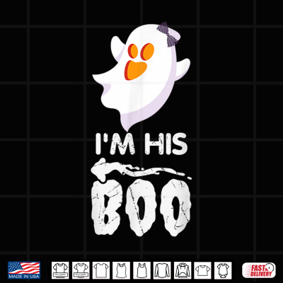 Design Im His Boo Halloween Ghost Matching Couple For Her Cute Shirt