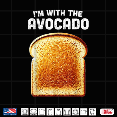 Design Im With Avocado Shirt Toast Matching Funny Halloween Costume Shirt
