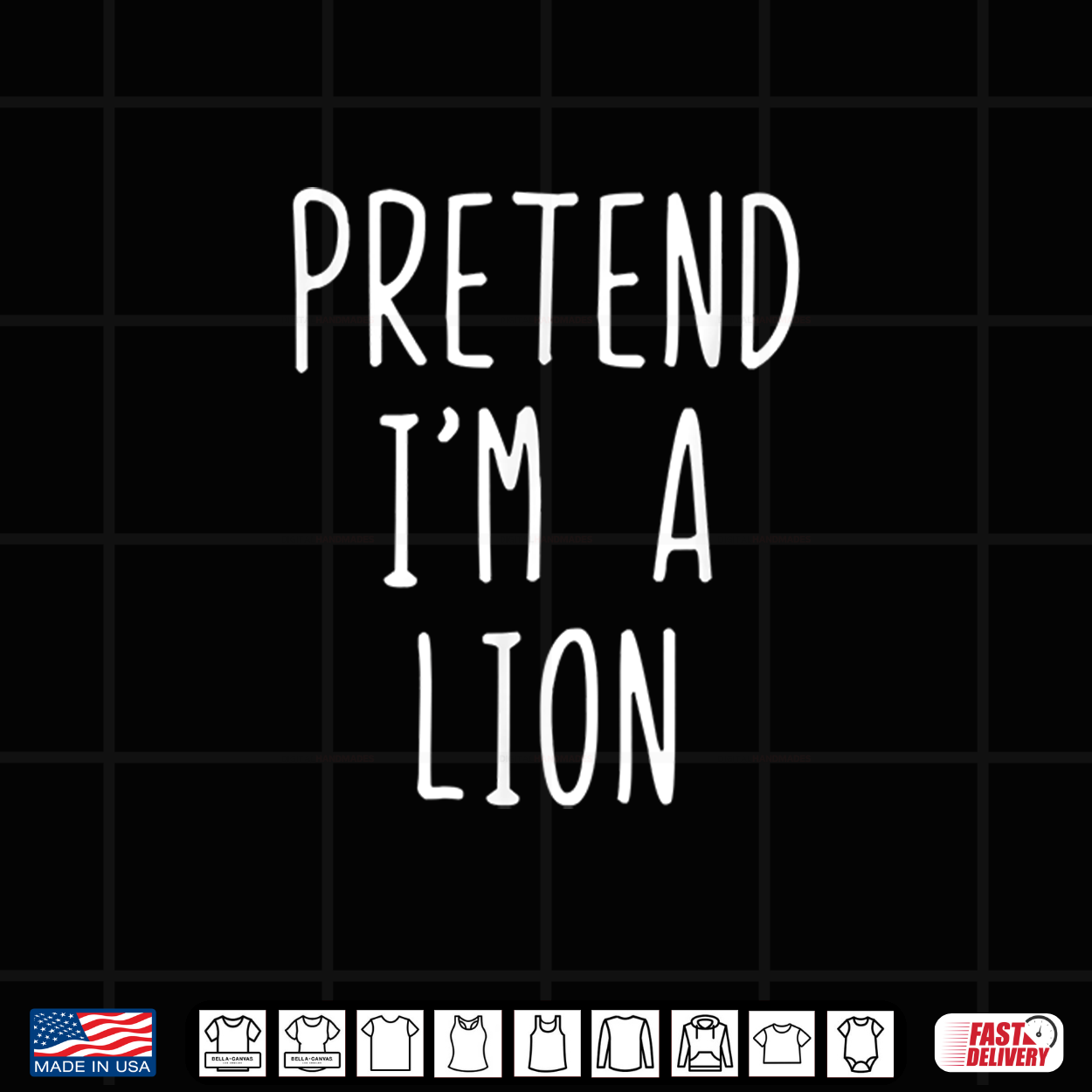 Pretend I’M A Lion Costume Halloween Lazy Easy Shirt
