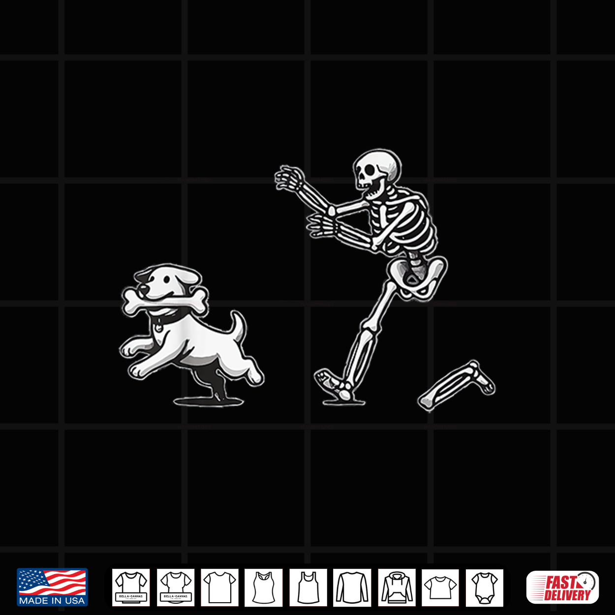 Skeleton Dog Halloween Skeleton Chasing Dog Shirt Skeleton Dog Halloween Skeleton Chasing Dog Shirt