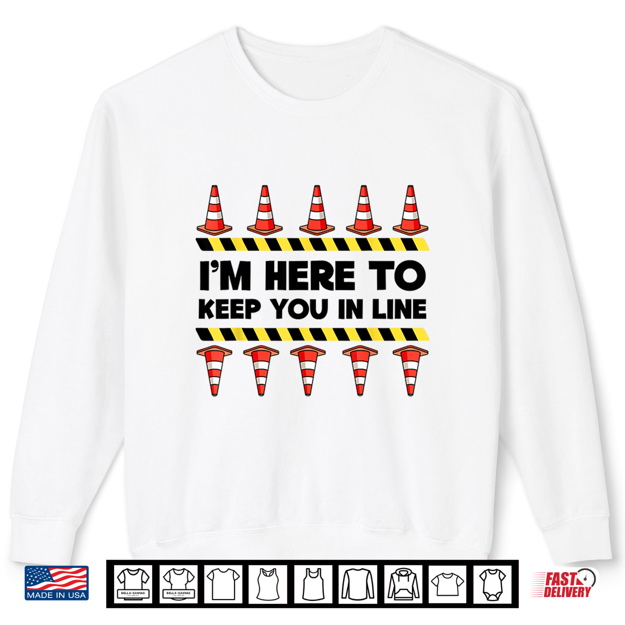 Traffic Cone Halloween I’M Here To Keep You In Line Shirt