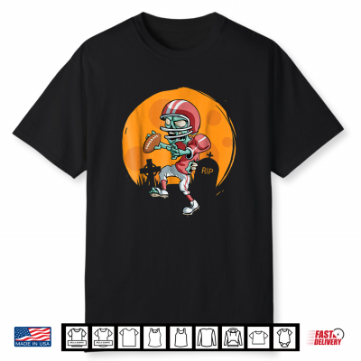 Zombie Football Shirt Funny Sports Halloween Gift Shirt