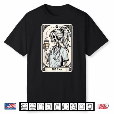 Certified Nurse Assistant Tarot Card Skeleton Cna Halloween Shirt