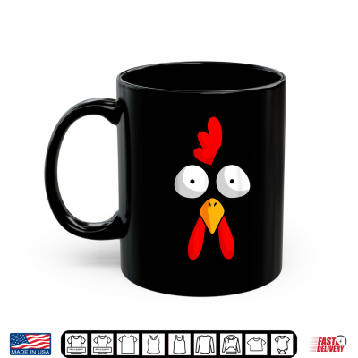 Mug Chicken Face Rooster Halloween Costume Farm Poultry Shirt
