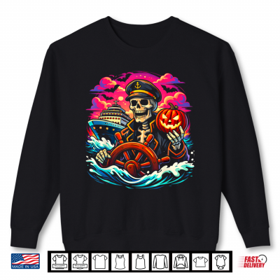Sweatshirt Halloween Skeleton Cruise Ship Scary Cruise Trip Vacation Shirt
