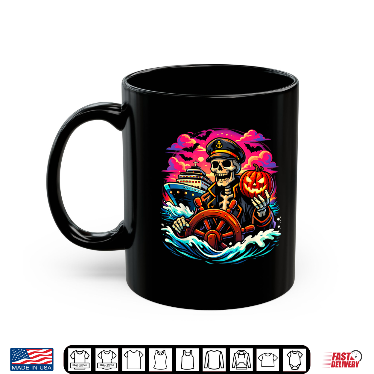 Halloween Skeleton Cruise Ship Scary Cruise Trip Vacation Shirt