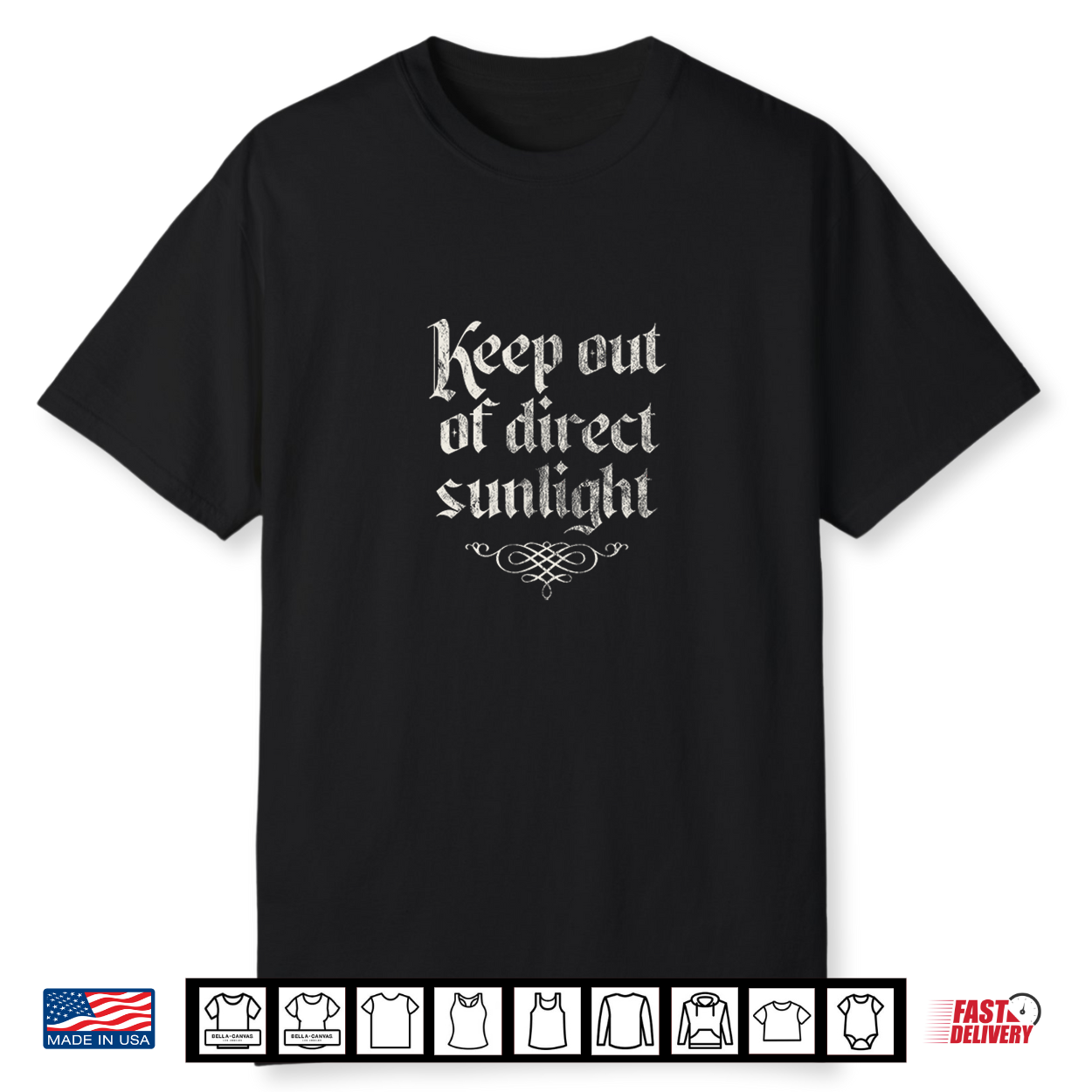 Keep Out Of Direct Sunlight Retro Halloween Vampire Shirt Keep Out Of Direct Sunlight Retro Halloween Vampire Shirt
