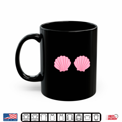 Mermaid Pink Seashell Bra Cartoon Graphic Shirt 3 Mug Mermaid Pink Seashell Bra Cartoon Graphic Shirt