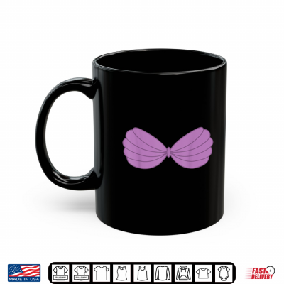 Mug Mermaid Purple Seashell Bra Cartoon Graphic Shirt