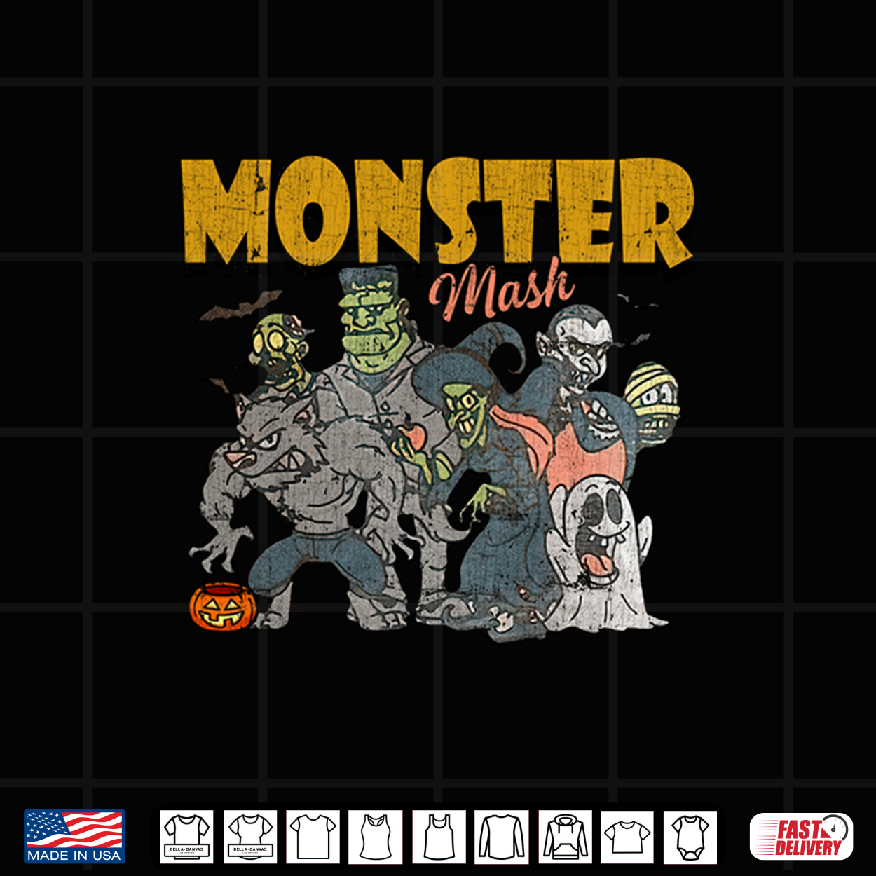 Monster Mash Vintage Ghost Halloween Funny Shirt