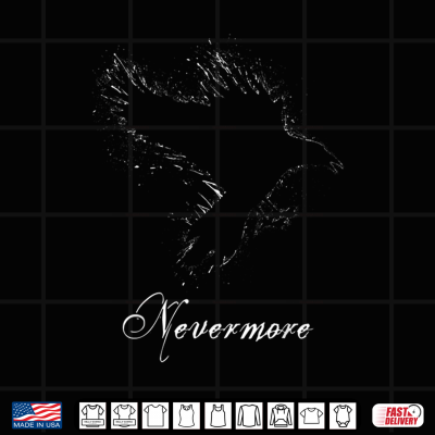 Design Nevermore The Raven Poe Halloween Gothic Macabre Poetry Shirt