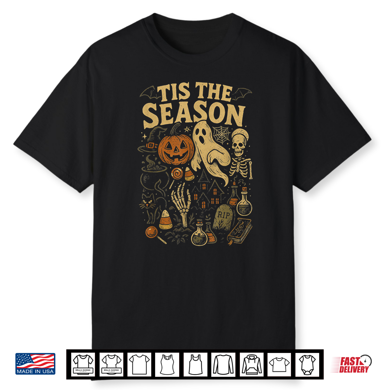 Retro Halloween Tis’ The Season Shirt Retro Halloween Tis’ The Season Shirt