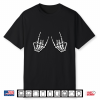Rocker Hand Sign Rock Skeleton Retro Halloween Shirt