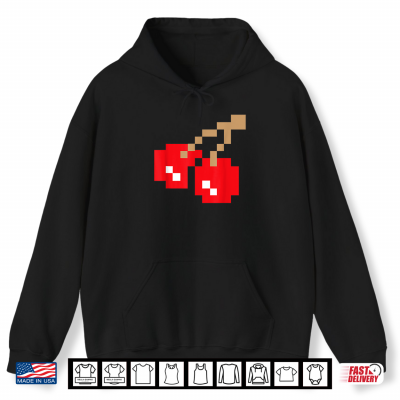 Hoodie Retro Arcade Game Cherries Shirt