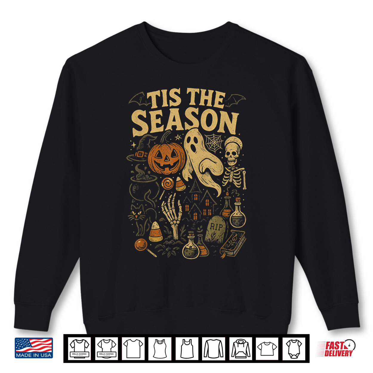 Retro Halloween Tis’ The Season Shirt Retro Halloween Tis’ The Season Shirt